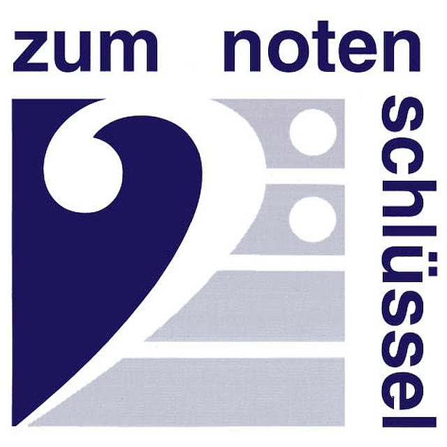 Logo Notenschlussel blau grosser